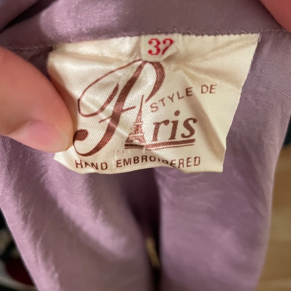 Vintage French Silk Cheongsam style top 100% silk, never worn 32 chest XS - Picture 2 of 10